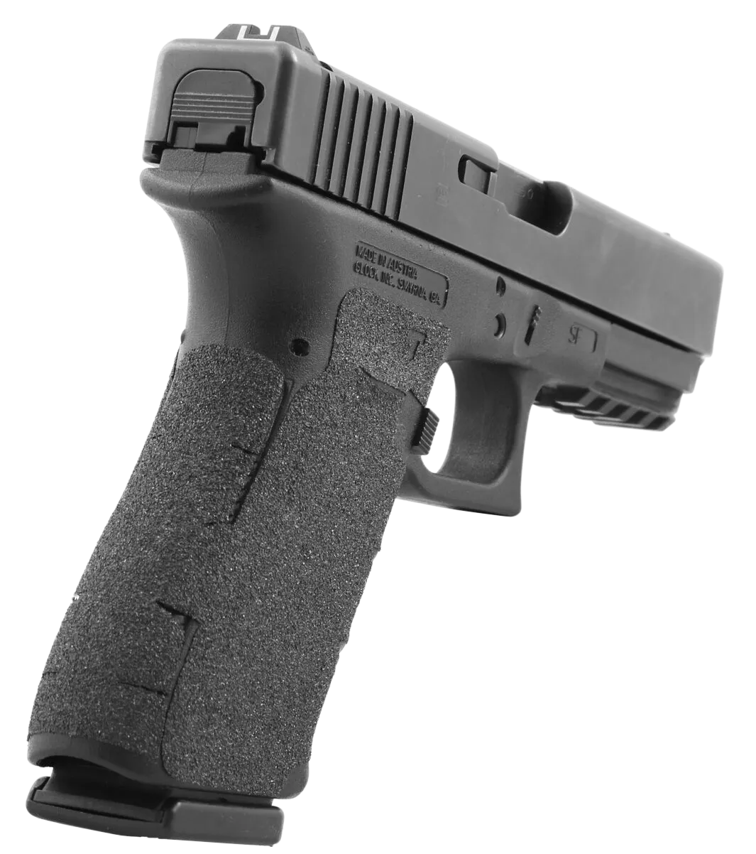 Textured Granulate Adhesive Grip - Glock 17 Gen 5 w/ Medium Backstrap 