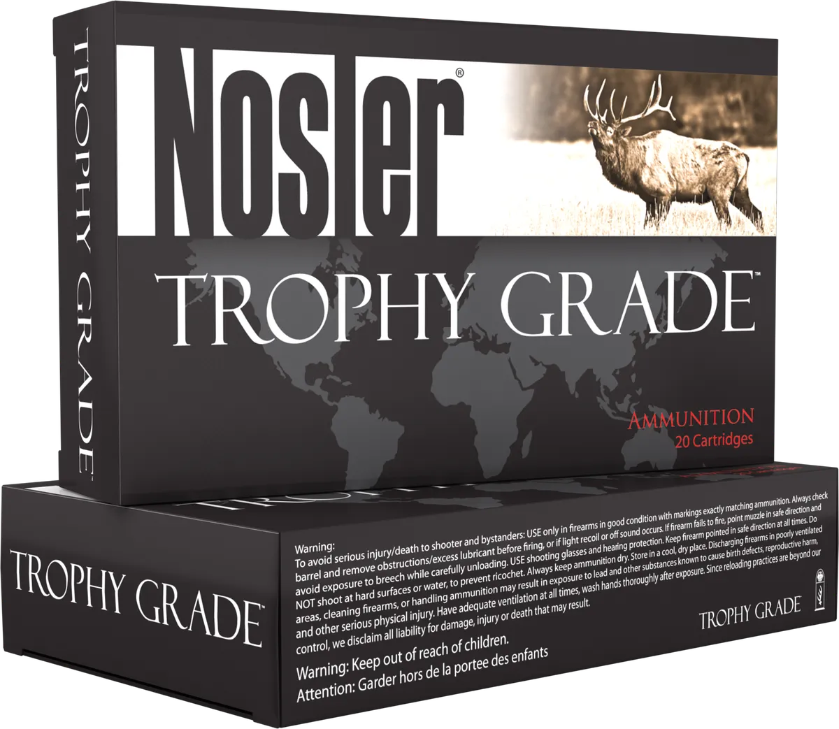Trophy Grade AccuBond 225 gr 338 Win Mag Rifle Ammo - 20 Round Box 