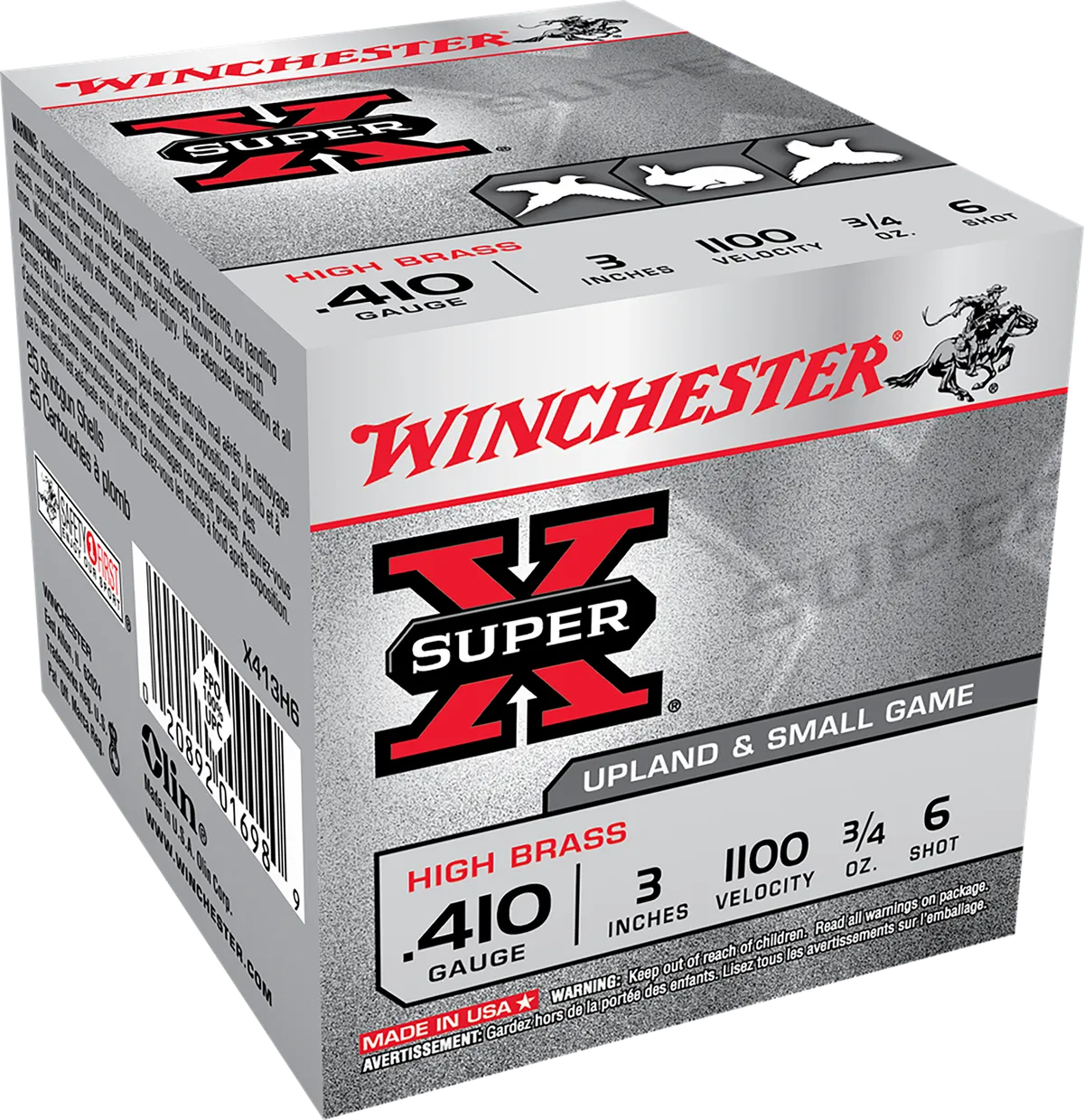 Super X Heavy Game Load #6 3" 3/4 oz 410 Gauge Shotgun Ammo - 25 Round Box