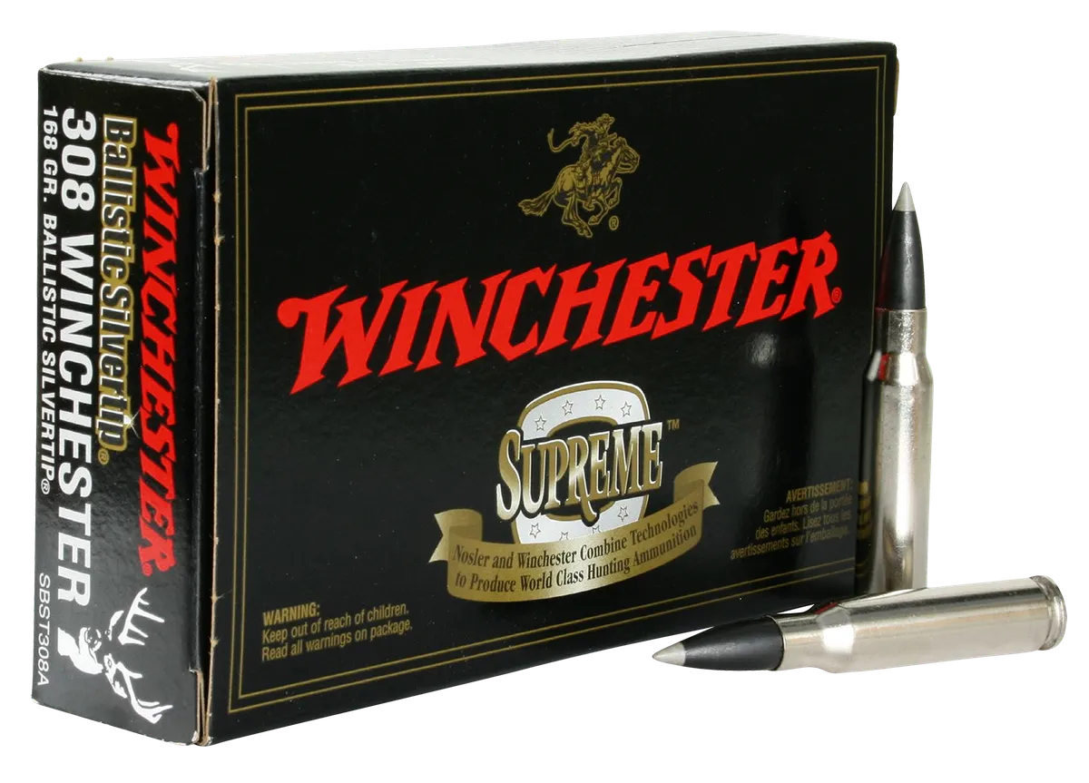 Ballistic Silvertip Rapid Controlled Expansion 168 gr 308 Winchester Rifle Ammo - 20 Round Box 