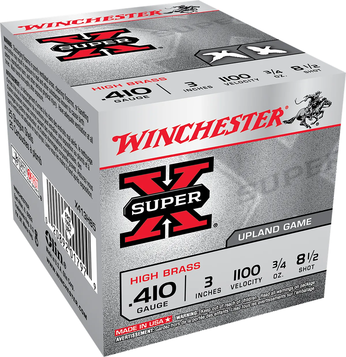 Super X Heavy Game Load #8.5 3" 3/4 oz 410 Gauge Shotgun Ammo - 25 Round Box