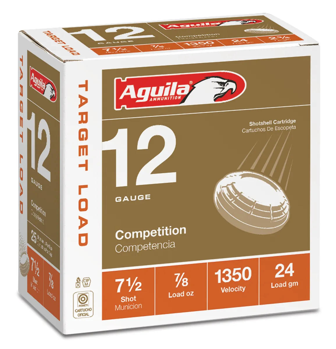 Target Load Competition #7.5 2-3/4" 7/8 oz 1350 fps 12 Gauge Shotgun Ammo - 25 Round Box