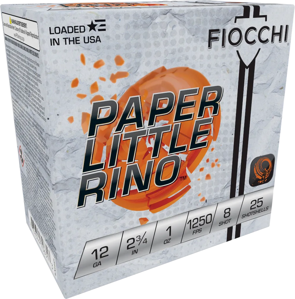 Paper Little Rino Extrema #8 2-3/4" 1 oz 12 Gauge Shotgun Ammo - 25 Round Box