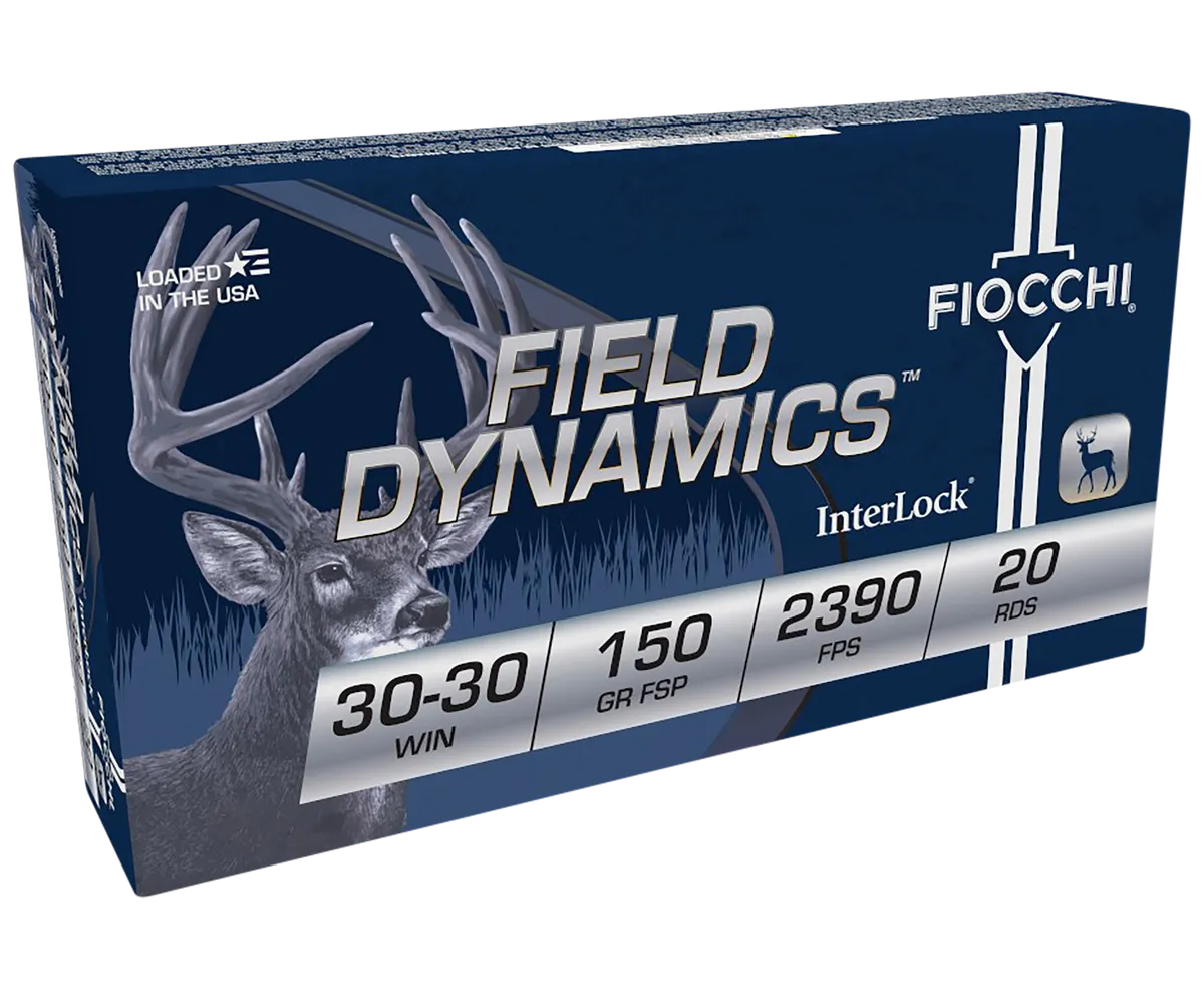 Field Dynamics Flat Soft Point 150 gr 30-30 Winchester Rifle Ammo - 20 Round Box 