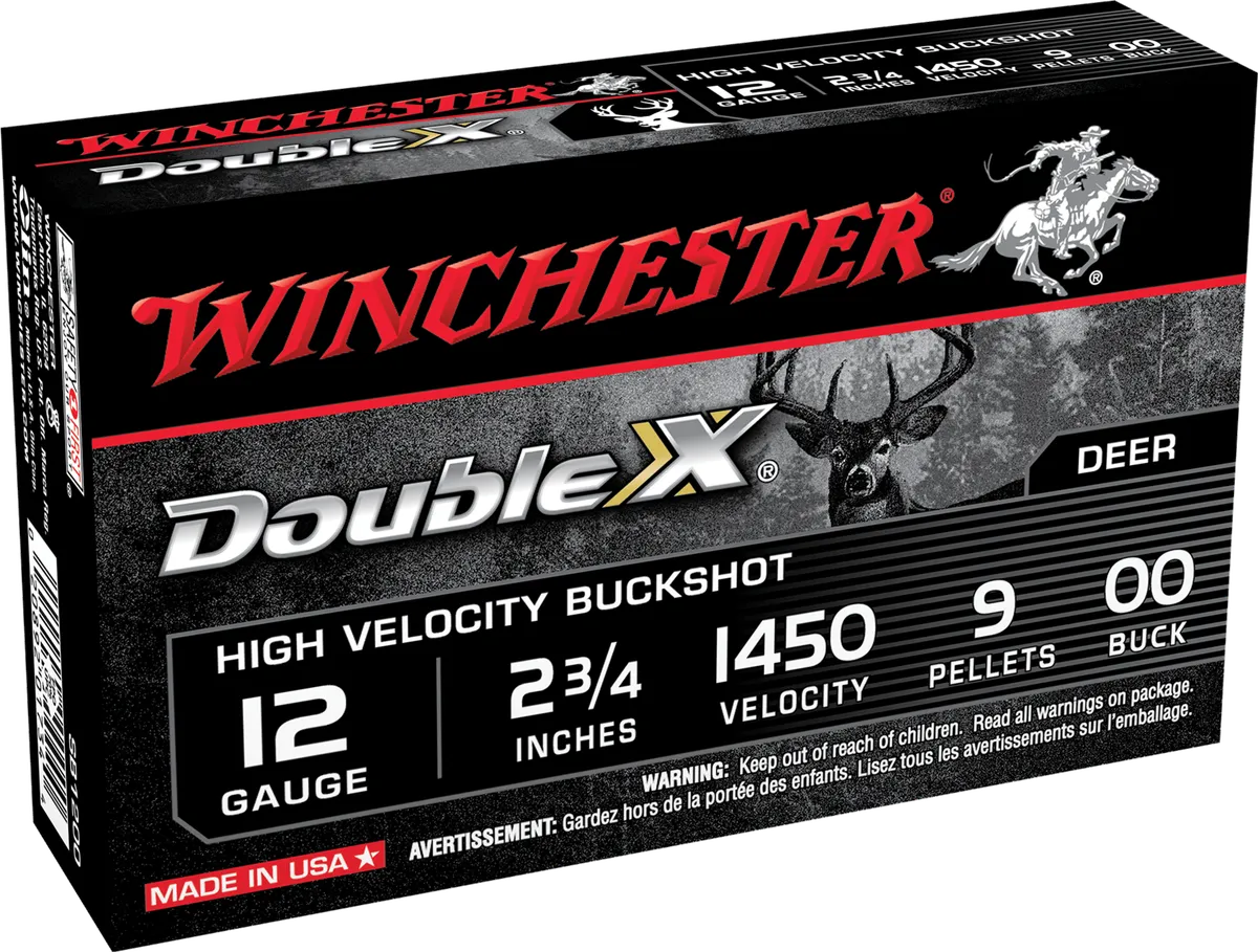 Double X High Velocity 00 Buck 2-3/4" 12 Gauge Shotgun Ammo - 5 Round Box