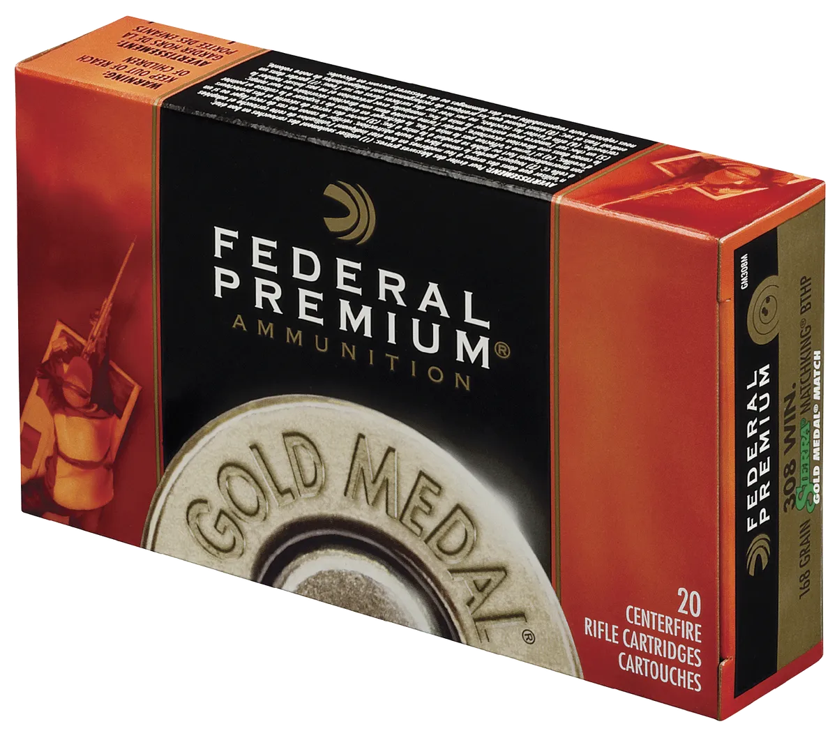 Premium Gold Medal Sierra MatchKing BTHP 300 gr 338 Lapua Magnum Rifle Ammo - 20 Round Box 