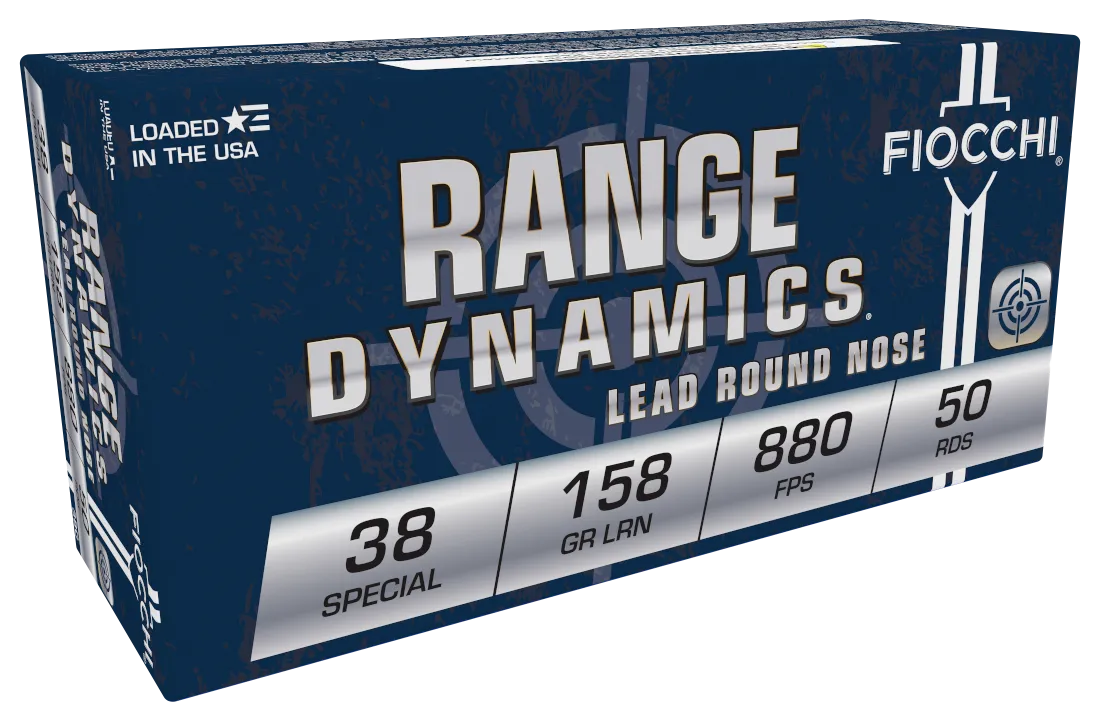 Range Dynamics Lead Round Nose 158 gr 38 Special Handgun Ammo - 50 Round Box