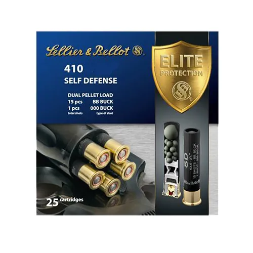 Self Defense 000 Buck 3" 410 Gauge Shotgun Ammo - 25 Round Box