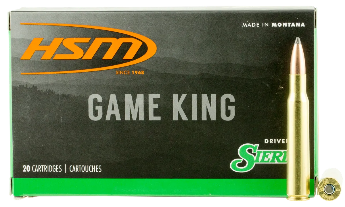 Game King Spitzer Boat Tail 100 gr 250 Savage Rifle Ammo - 20 Round Box 