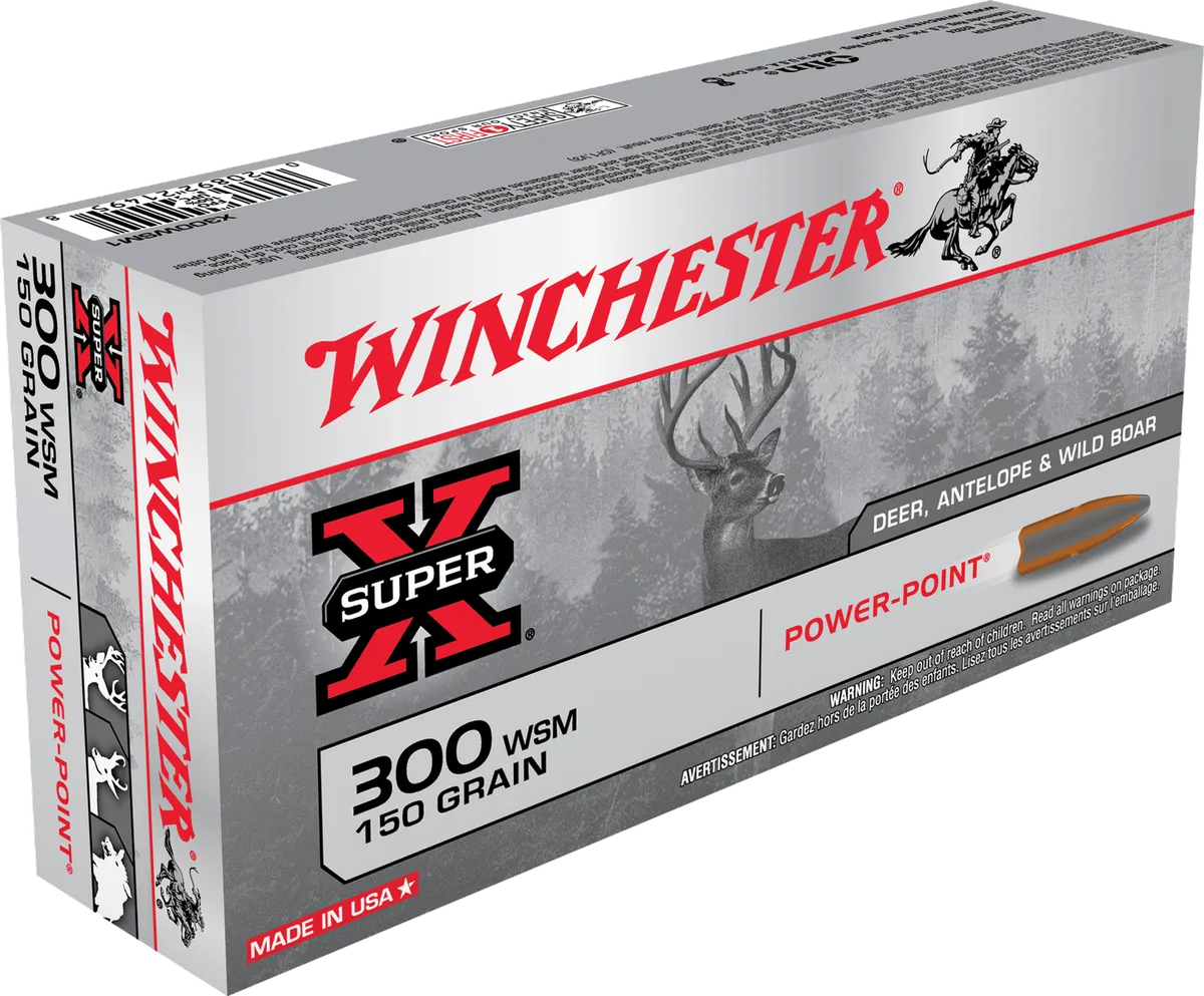 Super X Power Point 150 gr 300 WSM Rifle Ammo - 20 Round Box 