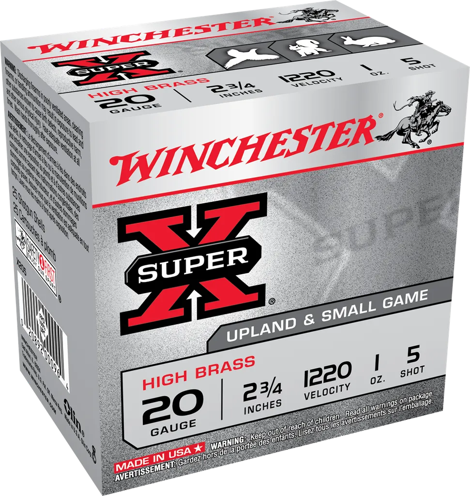 Super X Heavy Game Load #5 2-3/4" 20 Gauge Shotgun Ammo - 25 Round Box