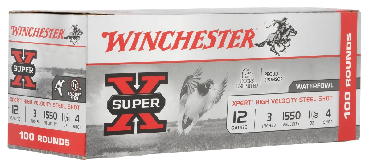 Super X Xpert HV #4 3" 12 Gauge Shotgun Ammo - 100 Round Box
