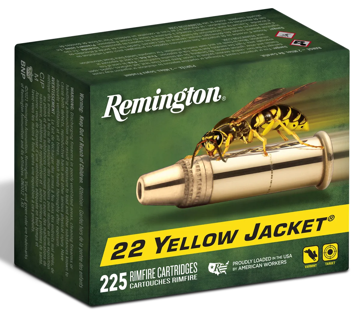 Yellow Jacket Hollow Point 33 gr 22 Long Rifle Rimfire Ammo - 225 Round Box