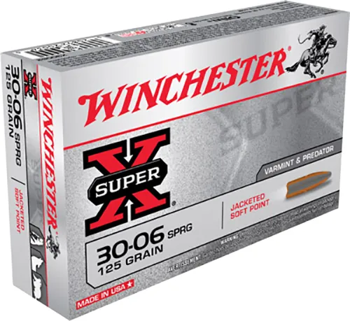 Super X Jacketed Soft Point 125 gr 30-06 Springfield Rifle Ammo - 20 Round Box 