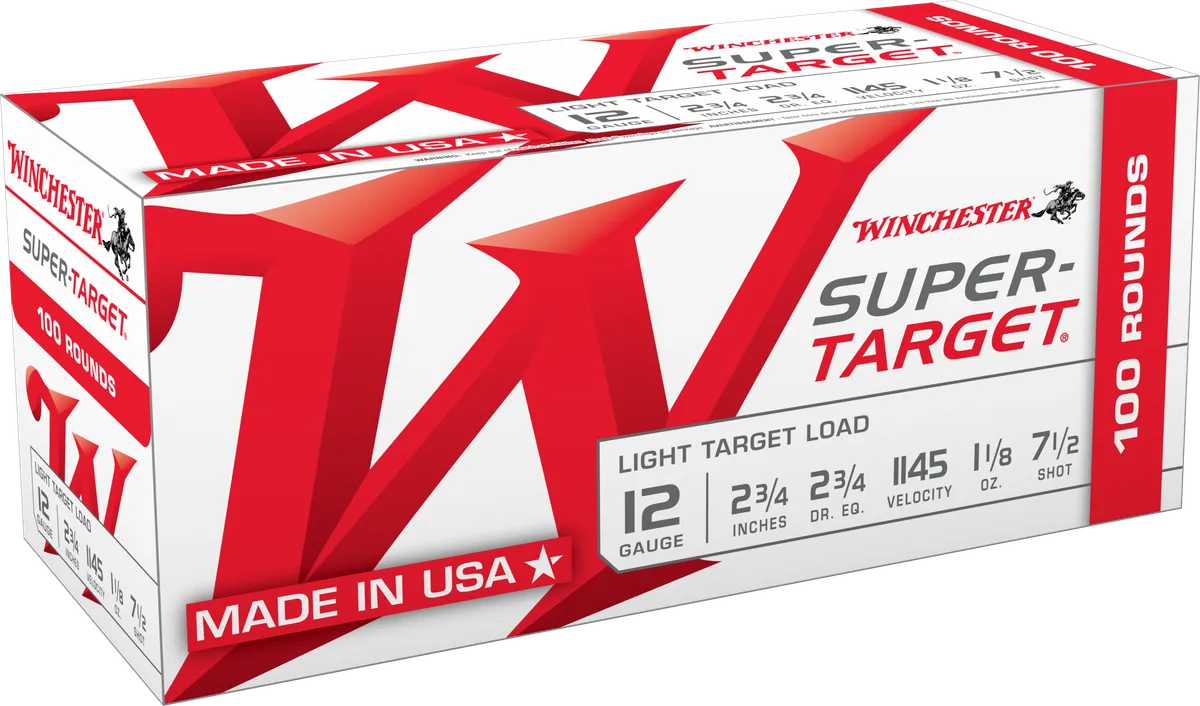 Super-Target Light #7.5 2-3/4" 1145 fps 12 Gauge Shotgun Ammo - 100 Round Box