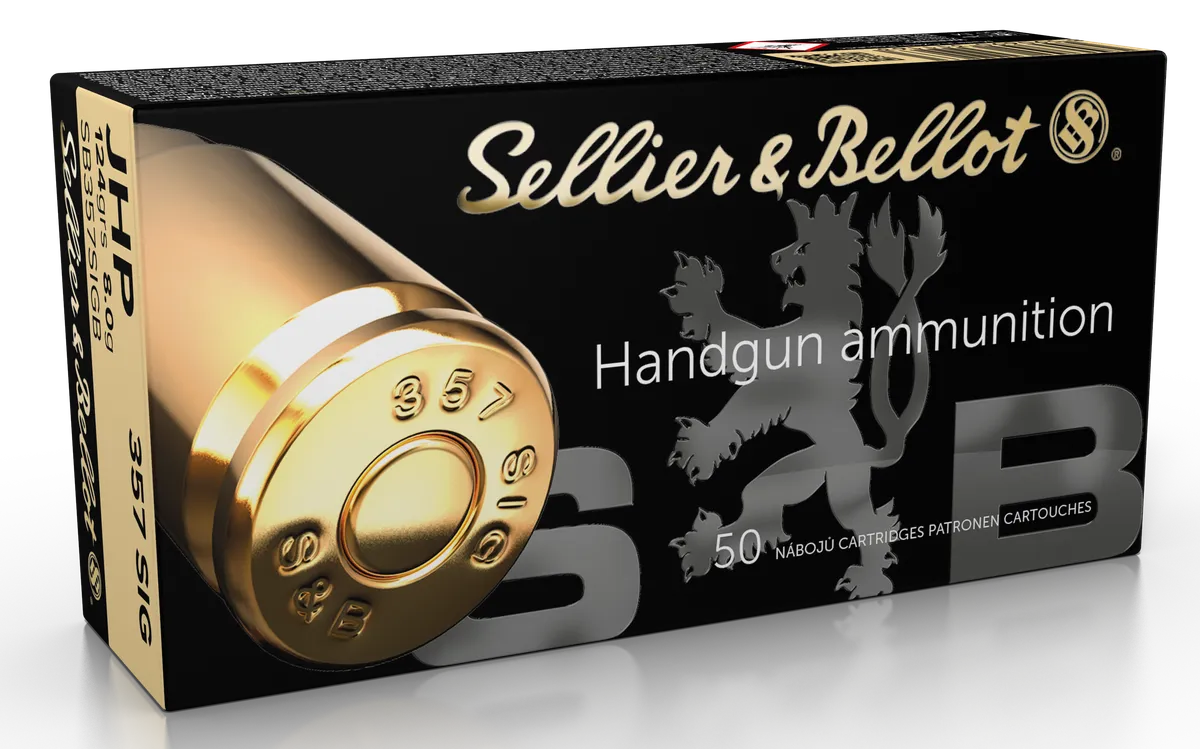 Jacketed Hollow Point 124 gr 357 Sig Handgun Ammo - 50 Round Box