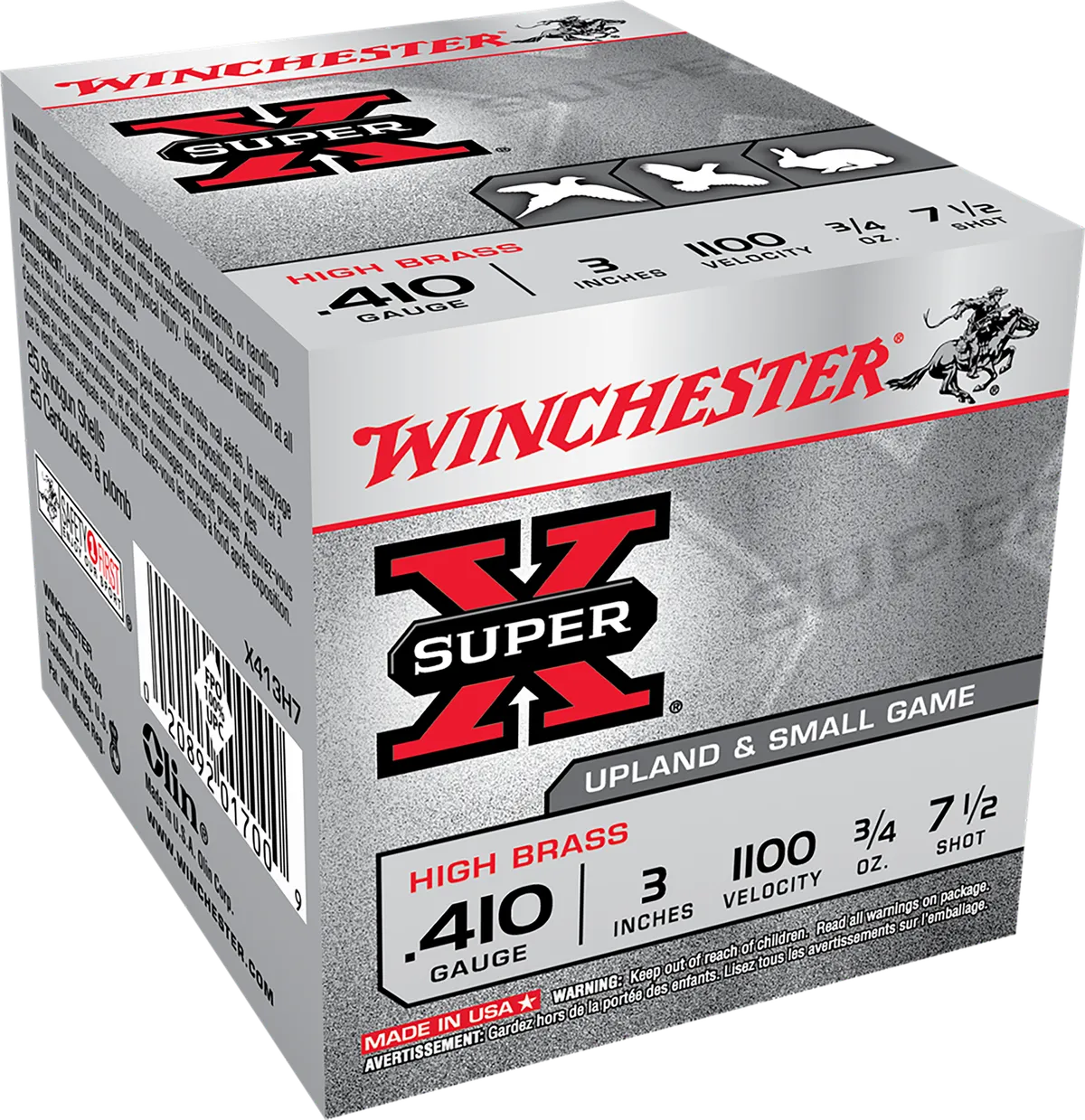 Super X Heavy Game Load #7.5 3" 3/4 oz 410 Gauge Shotgun Ammo - 25 Round Box
