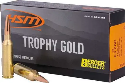 Trophy Gold Berger Match Hunting 140 gr 6.5 PRC Rifle Ammo - 20 Round Box