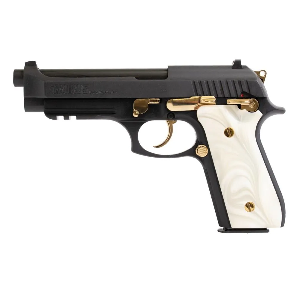 PT92 5" 17 Round 9mm Pistol - Black/Pearl