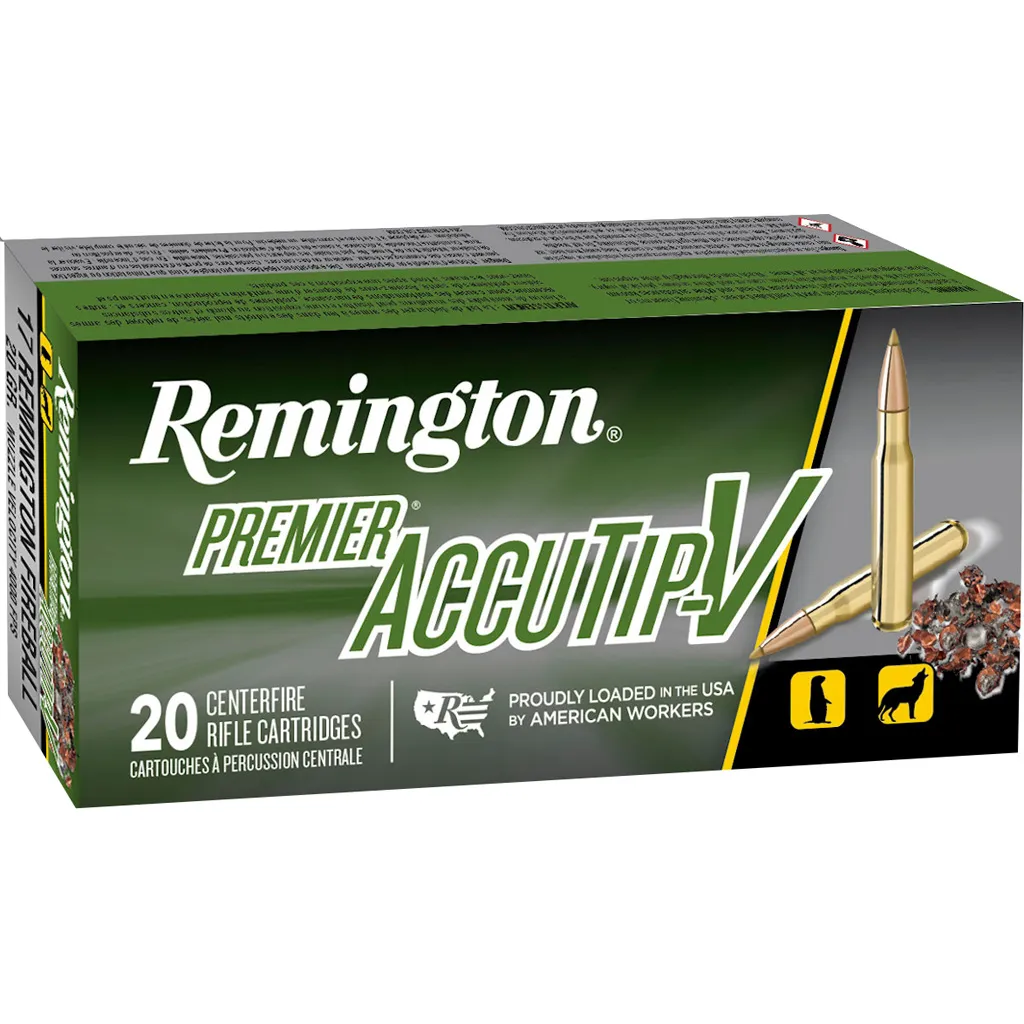 Premier AccuTip-V 20 gr 17 Remington Rifle Ammo - 20 Round Box