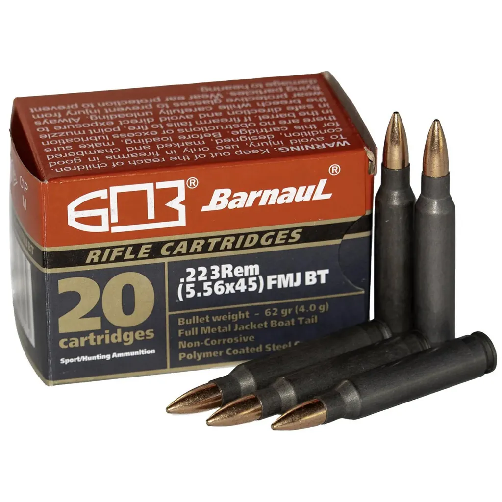 Steel Case Full Metal Jacket Boat Tail 145 gr 308 Winchester Rifle Ammo - 20 Round Box