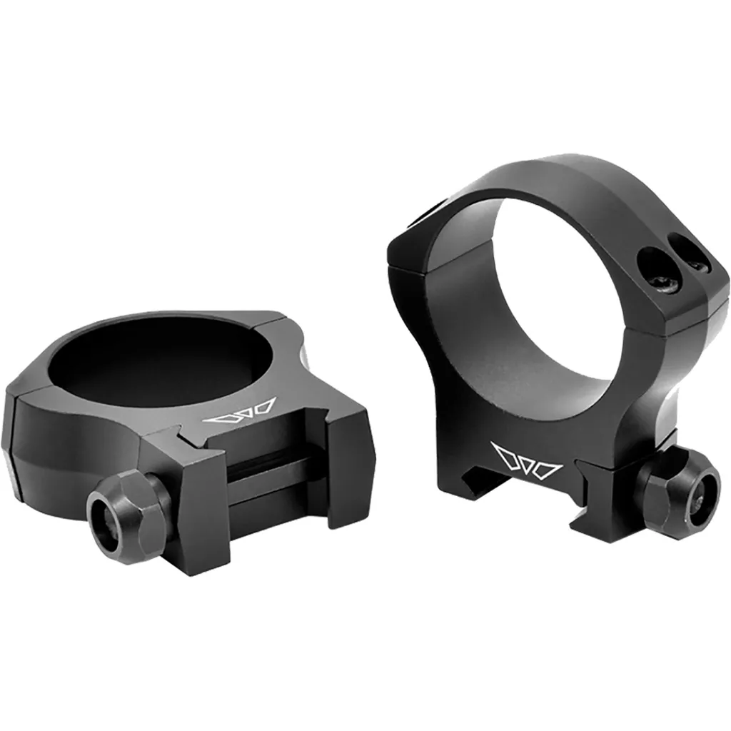 Mountain Tech 34mm Medium Horizontal-Split Scope Rings - Matte Black