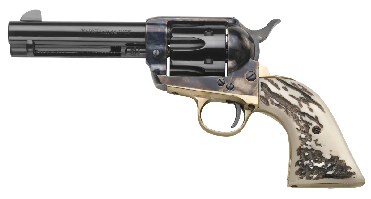 1873 Cattleman 4.75" 6 Round 357 Magnum Revolver - Imitation Stag Grip