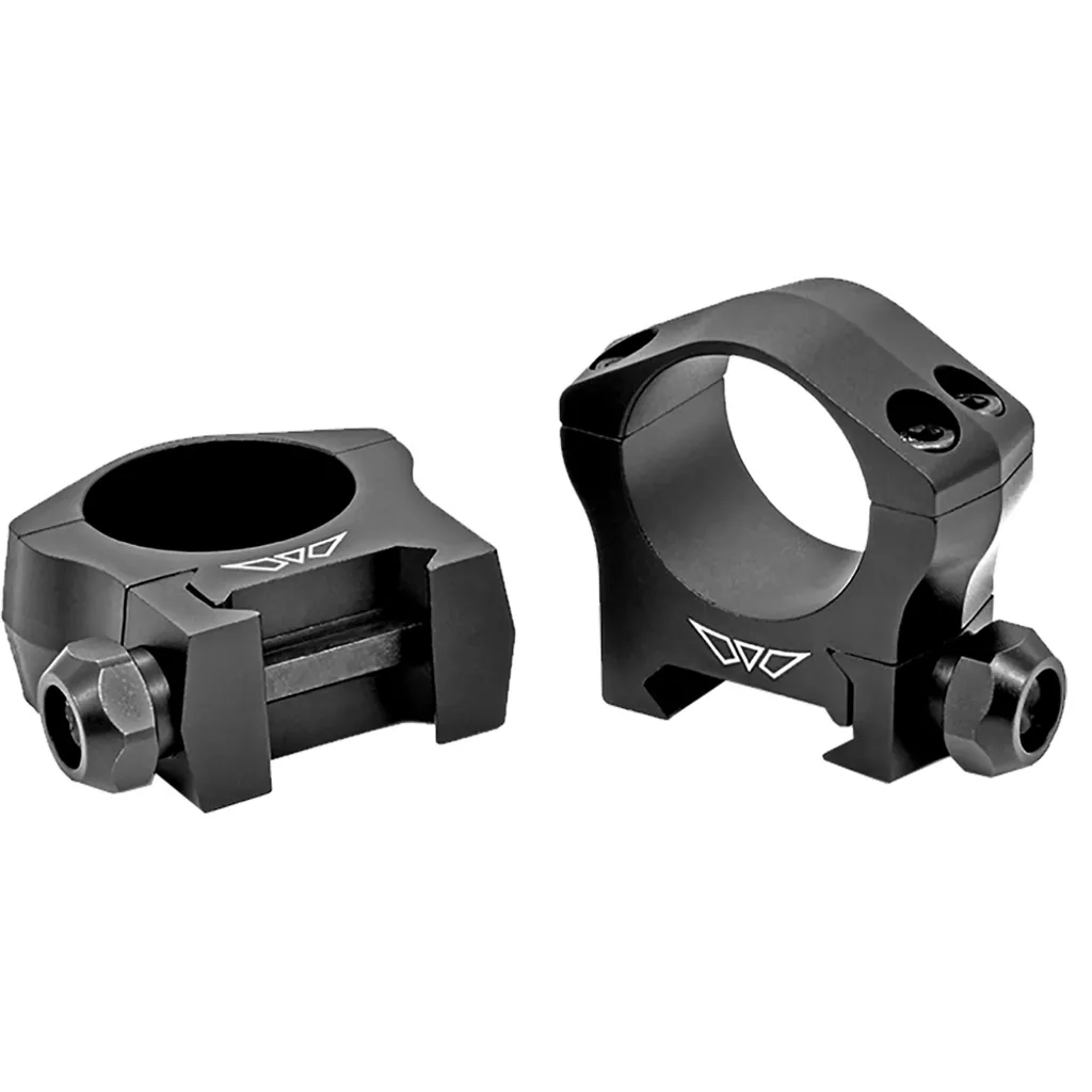 Mountain Tech 1" Low Horizontal-Split Scope Rings - Matte Black