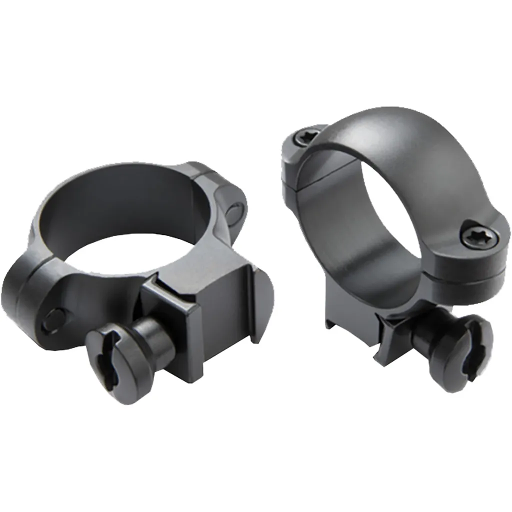 Aluminum 1" Medium Rimfire/Airgun Scope Rings - Black Gloss