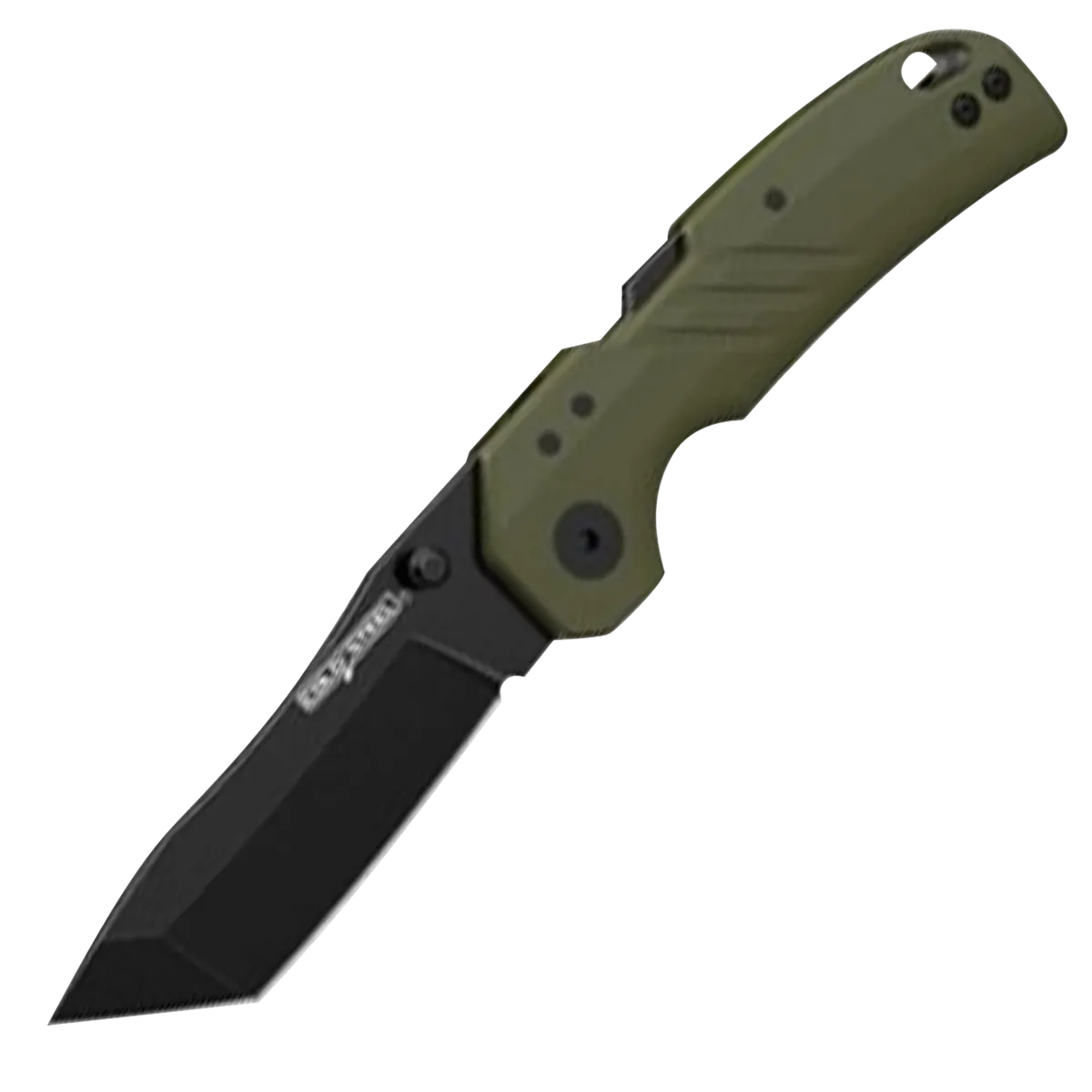 Engage 3" Folding Tanto Plain Knife - Black\OD Green