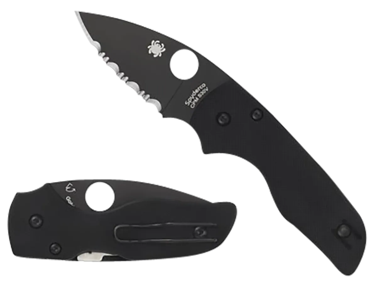 Lil' Native 2.42" Plain Blade Folding Knife - Black/Black