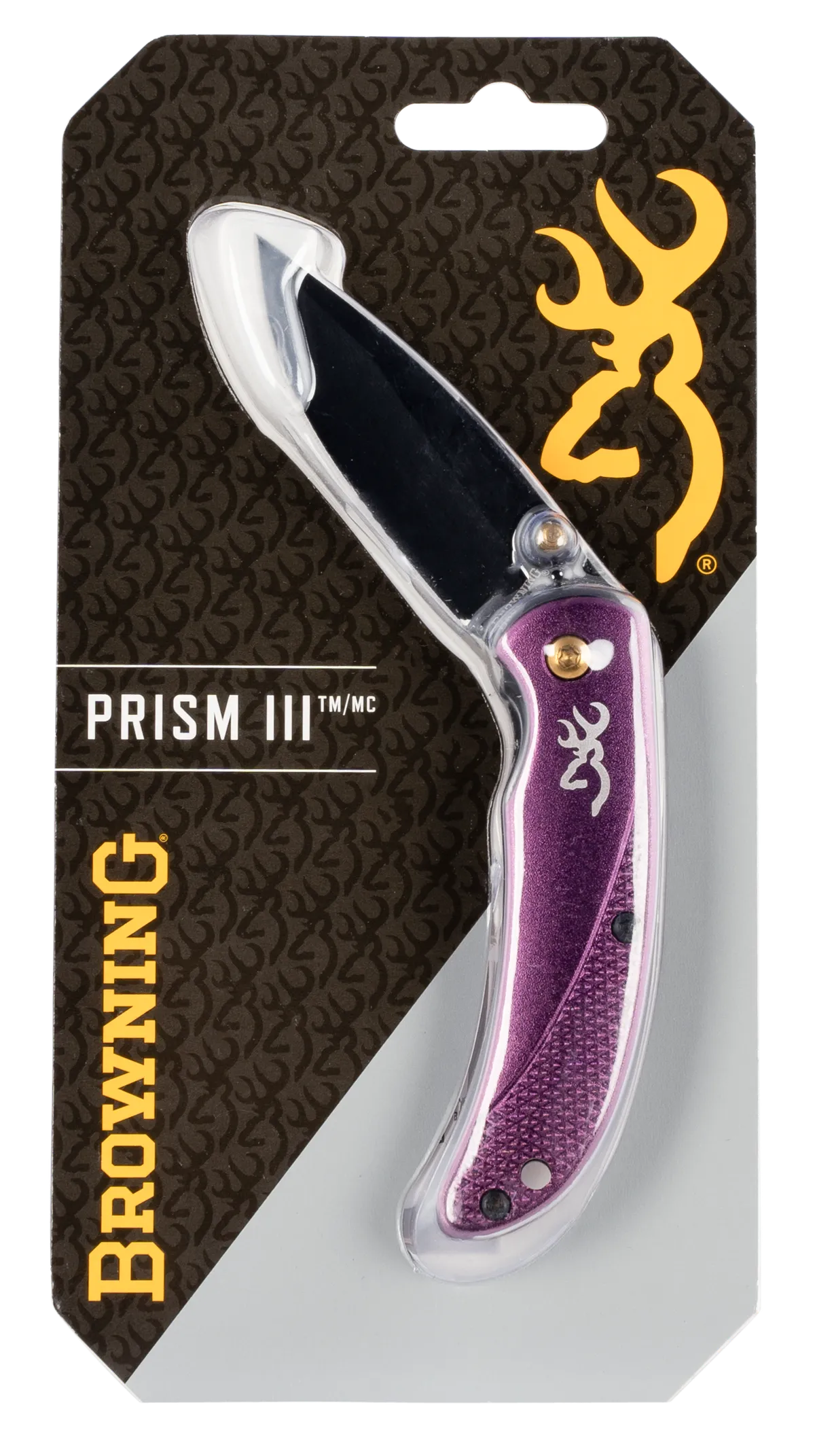 Prism 3  EDC 2.38" Plain Folding Knife - Plum