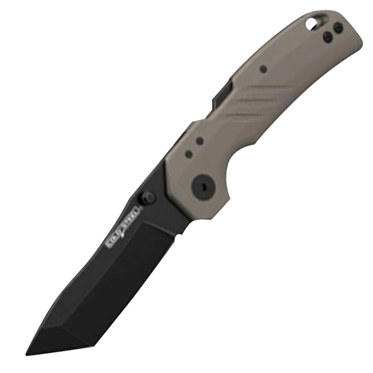 Engage 3" Folding Tanto Plain Knife - Black\FDE