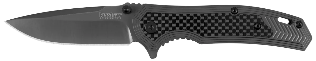 Fringe 3" Folding Drop Point Plain Blade Knife - Gray