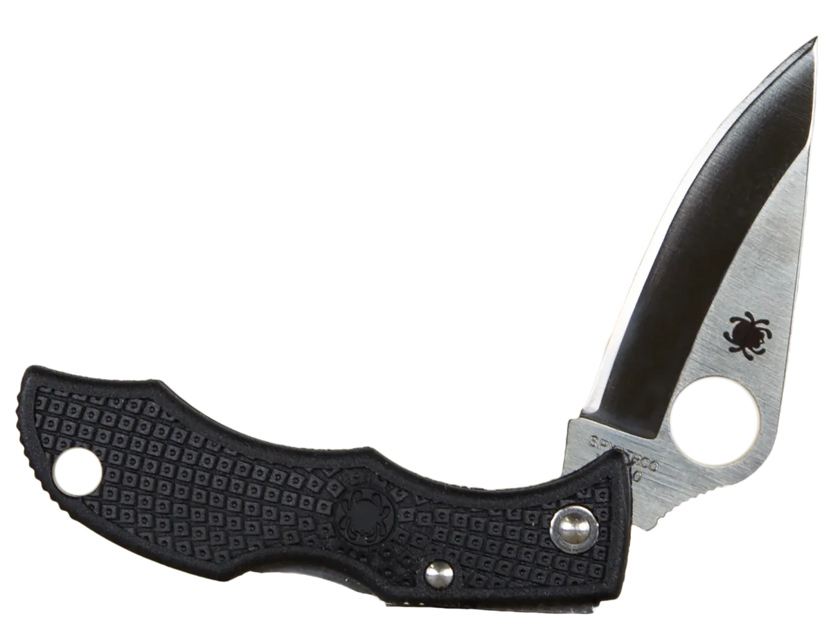Ladybug 3 1.94" Clip Point Plain Blade Folding Knife - Black