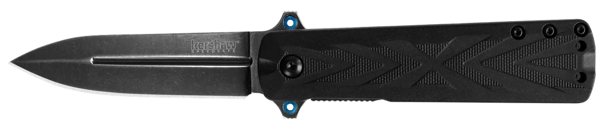 Barstow 3" Folding Spear Point Plain Blade Knife - Black Oxide