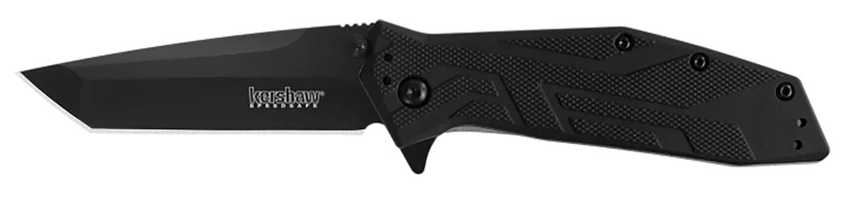 Brawler 3" Folding Tanto Plain Blade Knife - Black Oxide