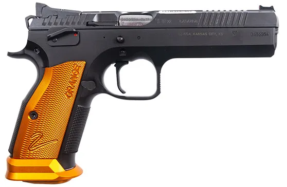 TS2 5.2" 20 Round 9mm Pistol - Orange Grip