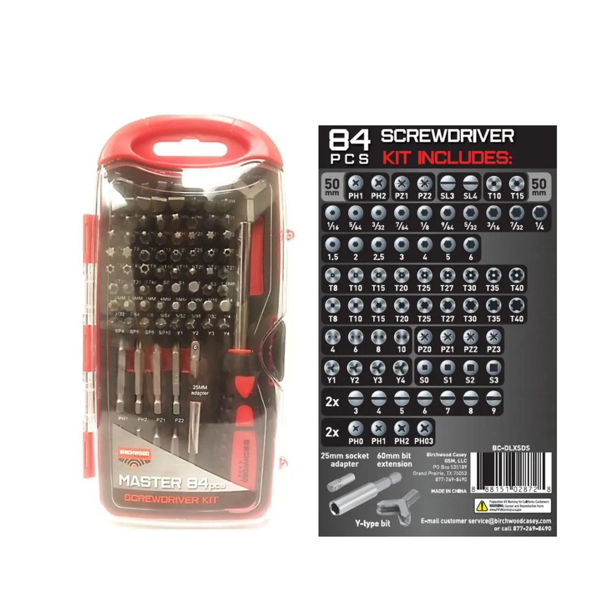 Master 84-Piece Screwdriver Set - Red/Black