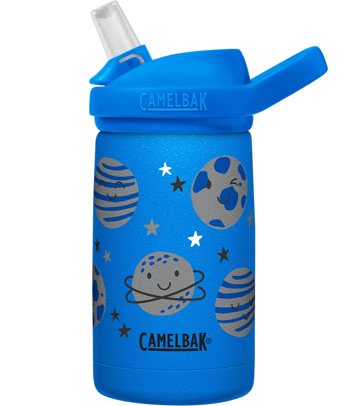 Eddy+ Kids 12-Ounce Insulated Stainless Steel Water Bottle - Space Smiles
