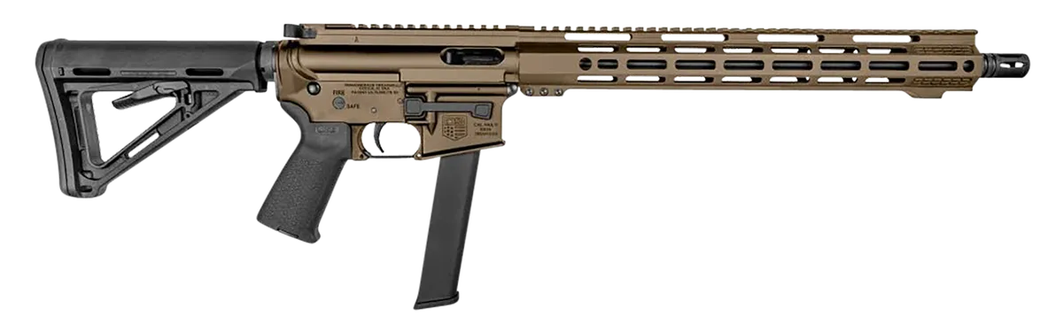 DB15 16" 32 Round 9mm AR15 Semi Auto Rifle - Flat Dark Earth