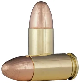 Military Grade Full Metal Jacket 124 gr 9mm Luger Handgun Ammo - 50 Round Box