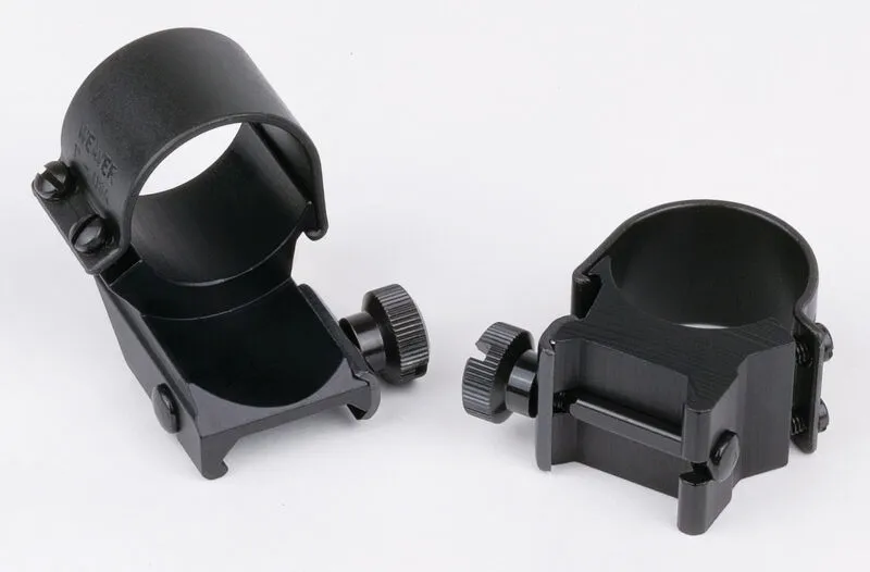 Quad Lock Quick-Detach 1" Extended Scope Rings - Matte Black - High