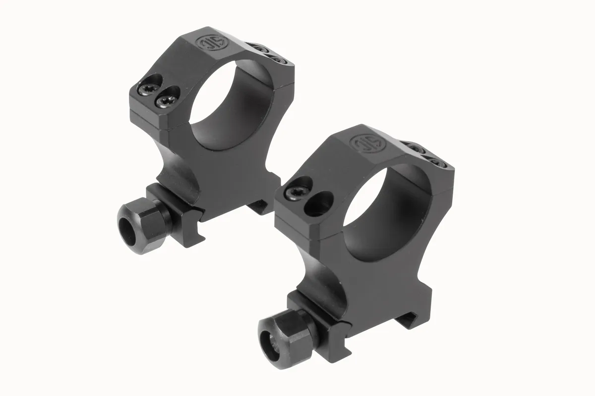 Alpha1 2 Piece 35mm Scope Rings - Matte Black - Extra-High