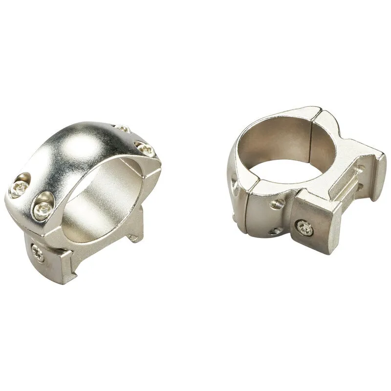 Grand Slam Steel 1" Scope Rings - Silver - Medium