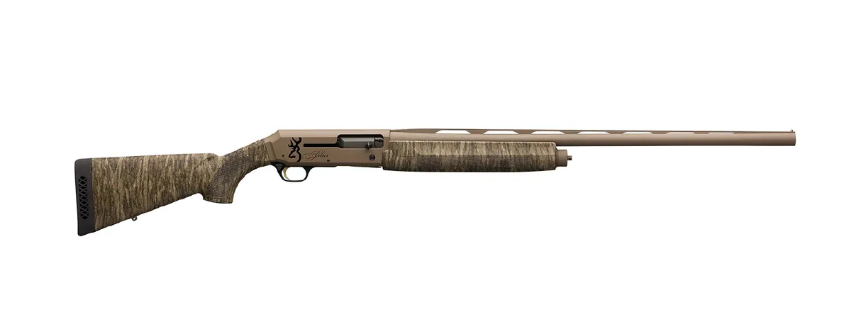 Silver Field 26" 4 Round 12 Gauge Semi Auto Shotgun - Mossy Oak Bottomland/FDE
