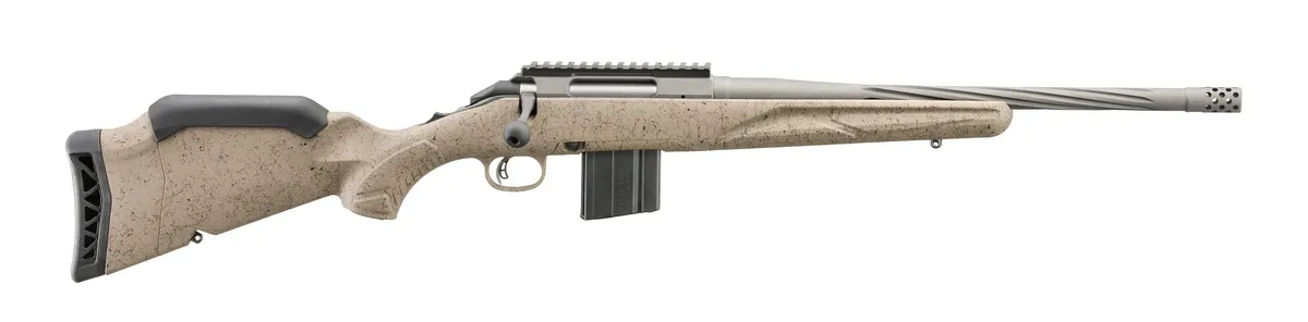 American Gen II Ranch 16.1" 10 Round 6.5 Grendel Bolt Action Rifle - FDE splatter