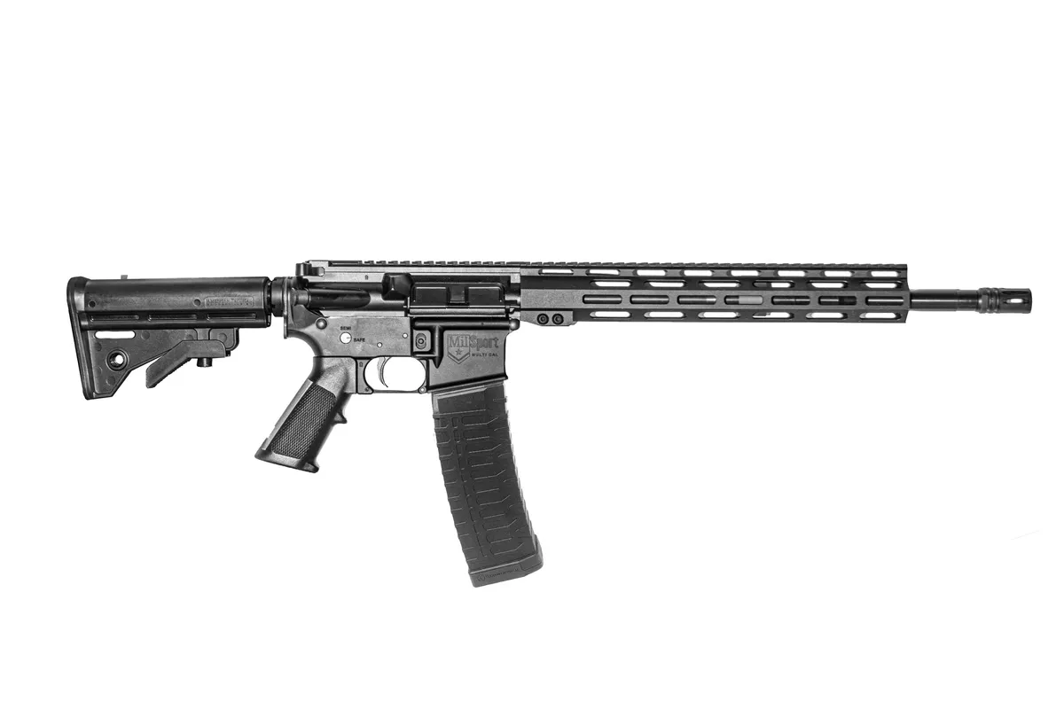 Milsport 16" 60 Round 223 Remington/5.56 NATO AR15 Semi Auto Rifle