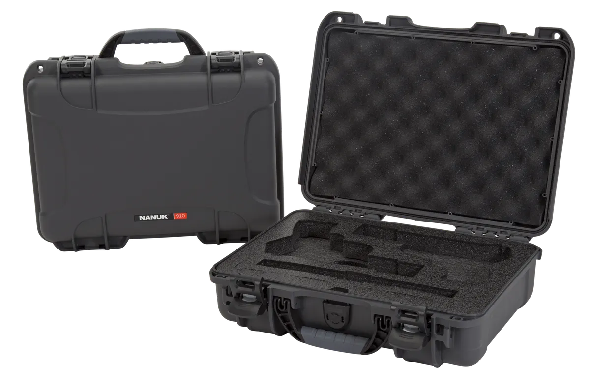 910 Classic 2 Up Pistol Case - Graphite