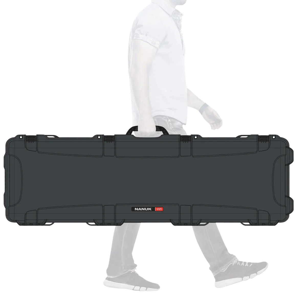 995 52" Rifle Case with Foam - Graphite